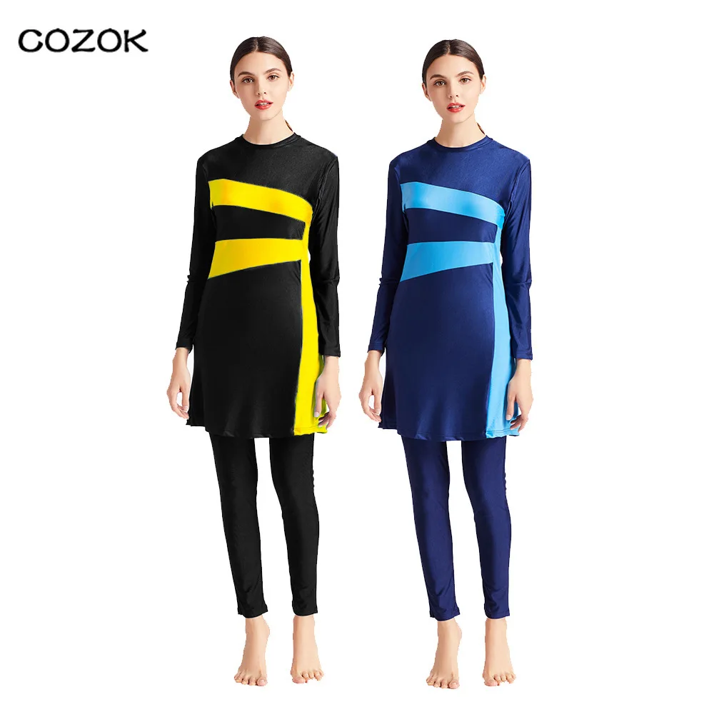 

Swimwear Women Arabic Modest Muslim Islamic Swimsuit Swim Wear Burkini Hooded Hijab Swim Surf Wear Sport Full Suit for Swimming