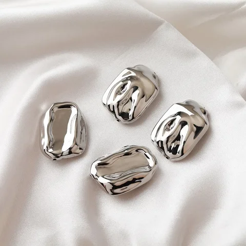 10 шт. нерегулярные серьги из смолы, подвески с металлической текстурой для изготовления ювелирных изделий, сделай сам, ручная работа, персонализированные серьги-капли 19*25