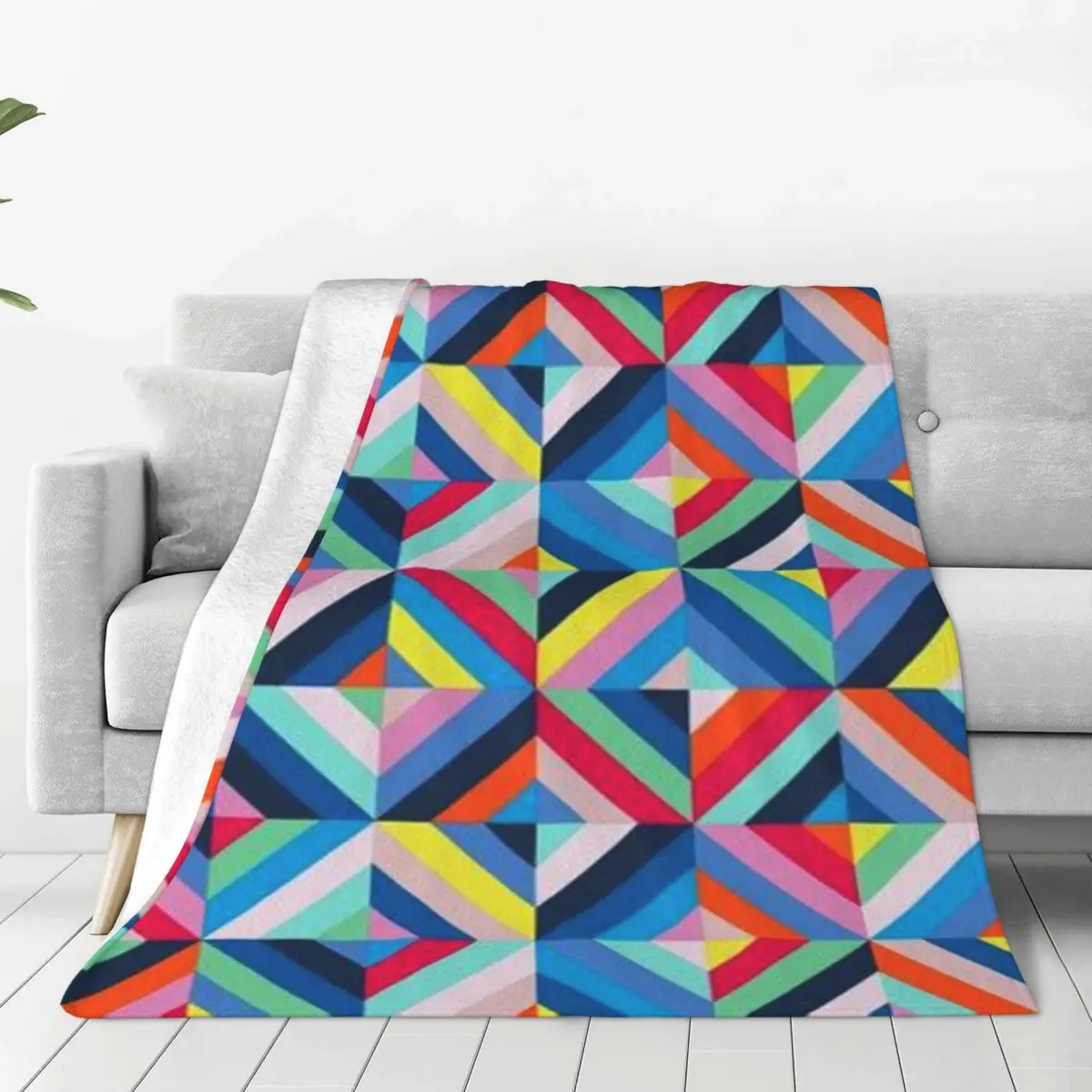 

Colorful Abstract Pattern Soft Fleece Throw Blanket Warm and Cozy Comfy Microfiber Blanket for Couch Sofa Bed 40"x30"