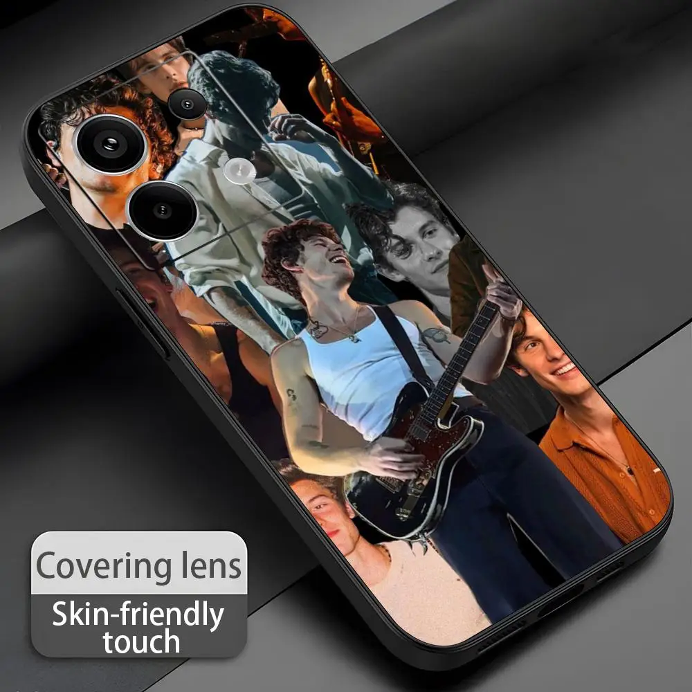Фото Модный чехол для телефона с изображением певца Шона Мендеса для Redmi Note 17 15 14 13 12 11 Pro Plus S 5G, мягкий черный чехол. №2