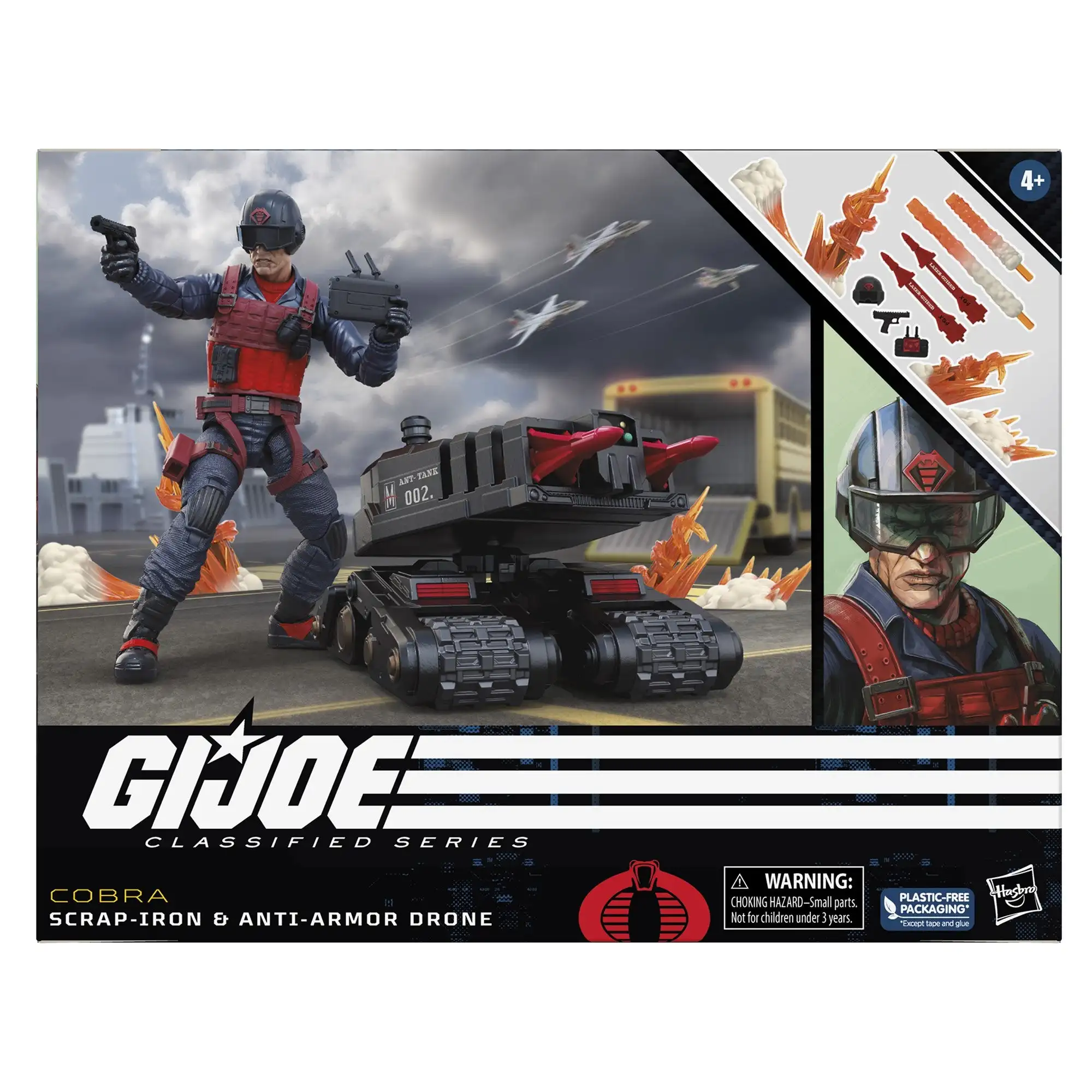 

Original Hasbro G.i. Joe Classified Series Scrap-Iron & Anti-Armor Drone Collectible 6 Inch Action Figures with 11 Accessories