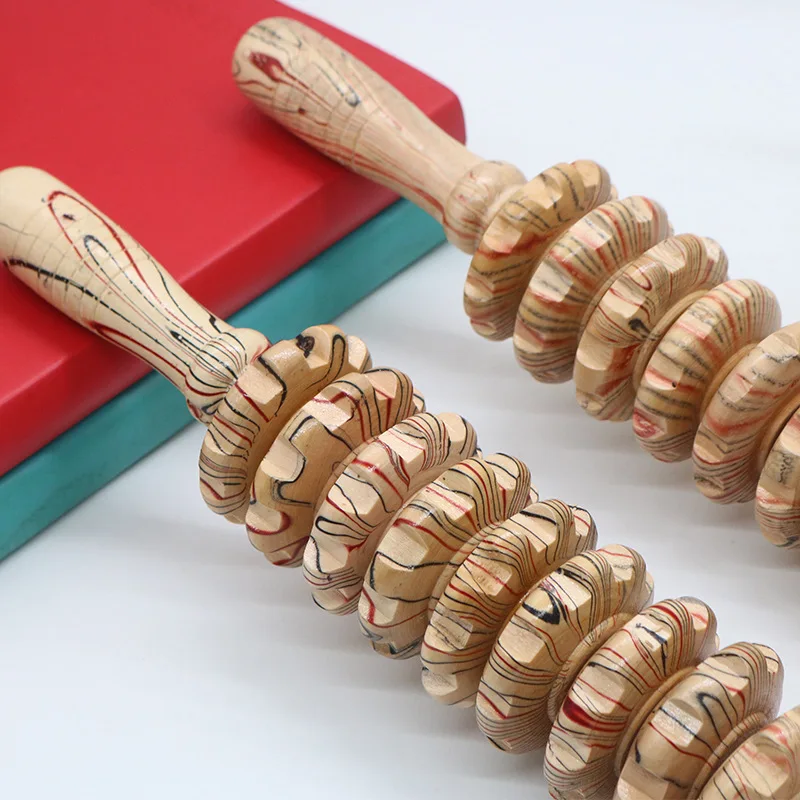

Roller Massage Scraper Wooden Roller Massager for Waist, Neck, Shoulder, Thigh, Calf, Arm Massage To Relax Muscles