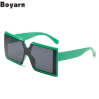 boyarn new box sunglasses steampunk personality jelly color big frame sunglasses women sunglasses