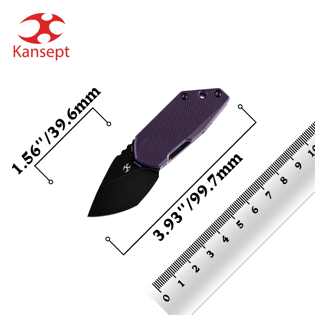 Фото Складные ножи Kansept K3044 RIO с лезвием 1.56'' из стали M390 и рукоятью из титана/микарты/G10, дизайн 4T5, инструменты для повседневного использования, мини-ножи. №1