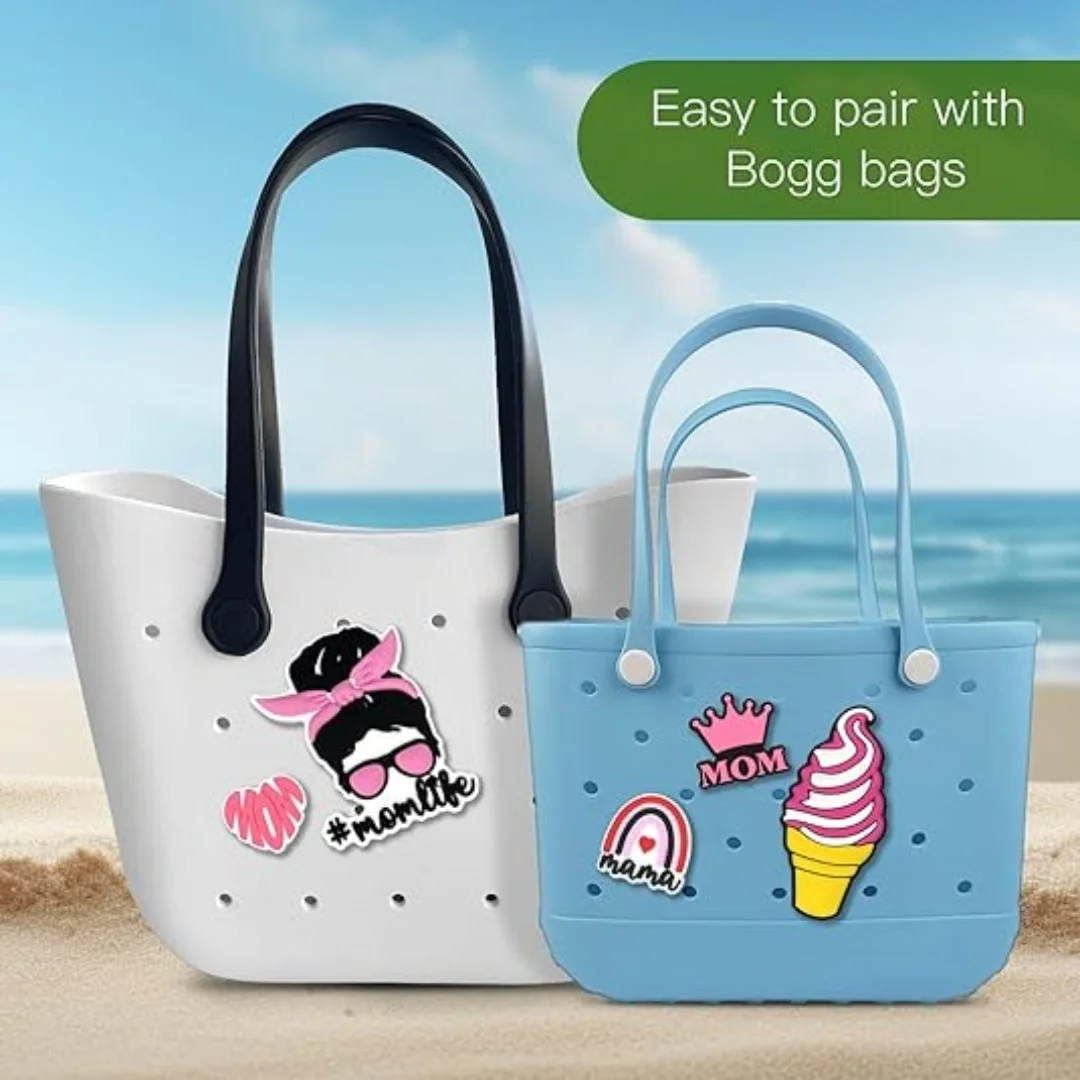 Летние подвески Mom Life Dog для сумки Bogg резиновые вставки из ПВХ аксессуары пляжная