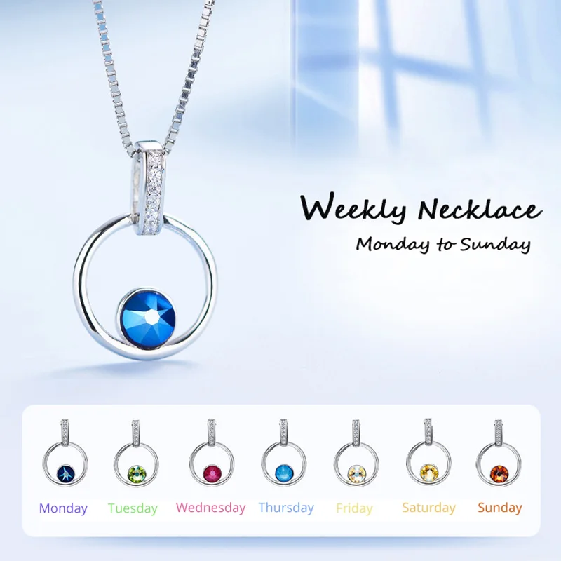 Ожерелье с круглым кулоном ювелирное изделие серебристого цвета австрийскими