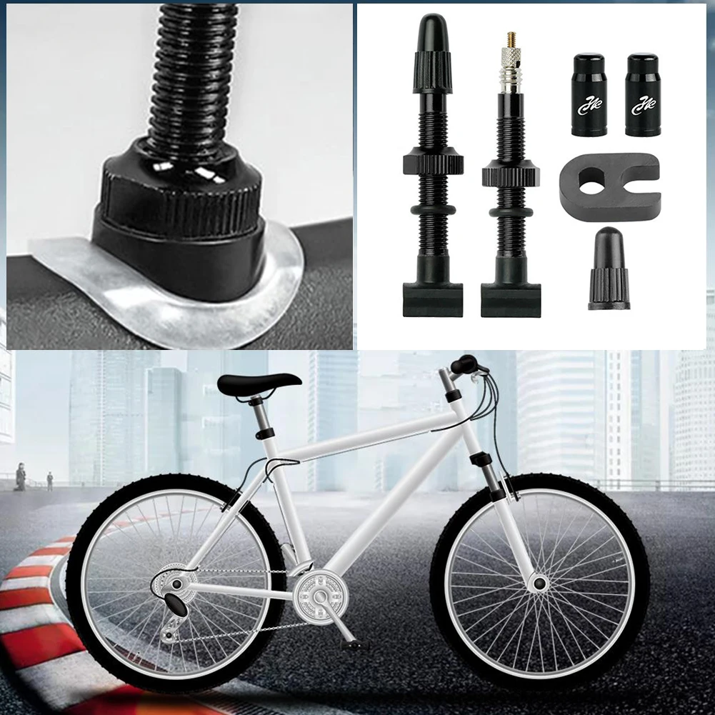 

1 пара велосипедных бескамерных шин Сверхлегкий клапан 45 мм велосипедные бескамерные шины клапан FV из алюминиевого сплава запасные части в...