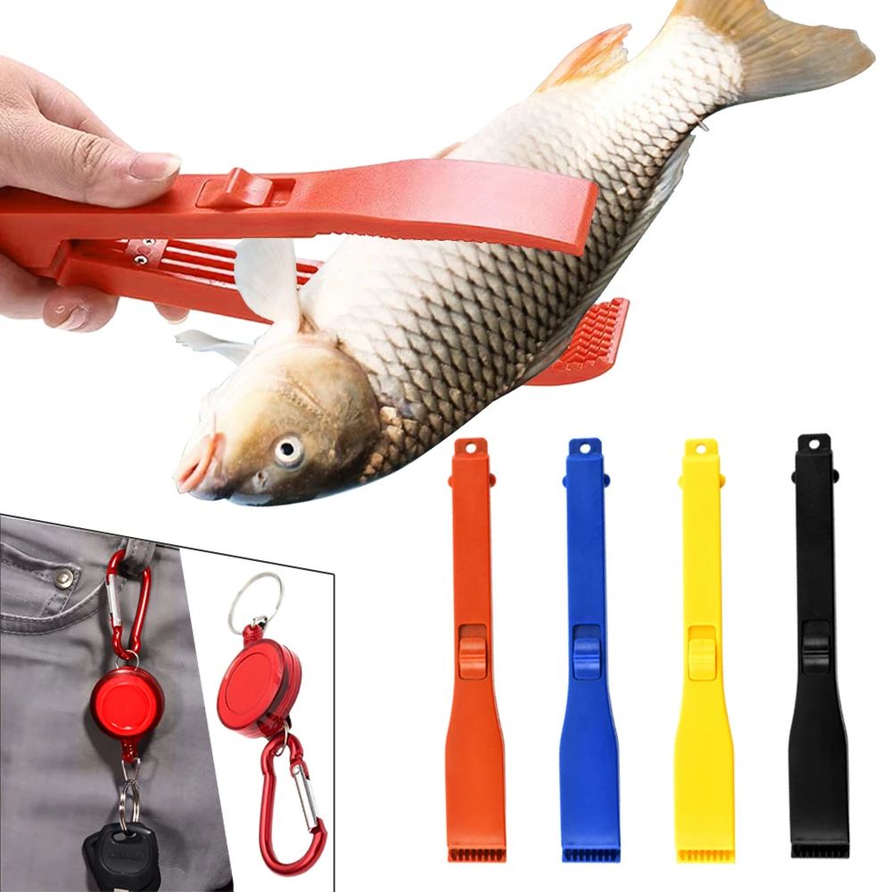 

Fishing Tongs Fishing Supplies Fishing Gripper With Belt Clip Key Chain Holder Fish Holder Switch Lock Gear Pince Fishing Tools