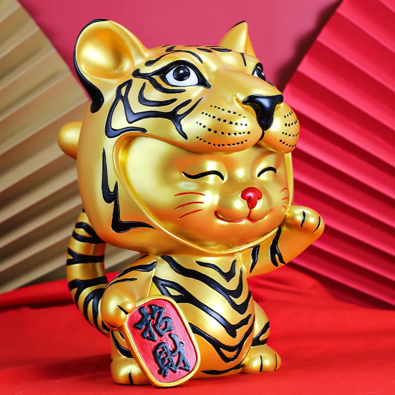 

Lucky country tide wind Year of the Tiger limited mascot gifts Tiger Tiger Alive creative New Year gift decorations desk decor