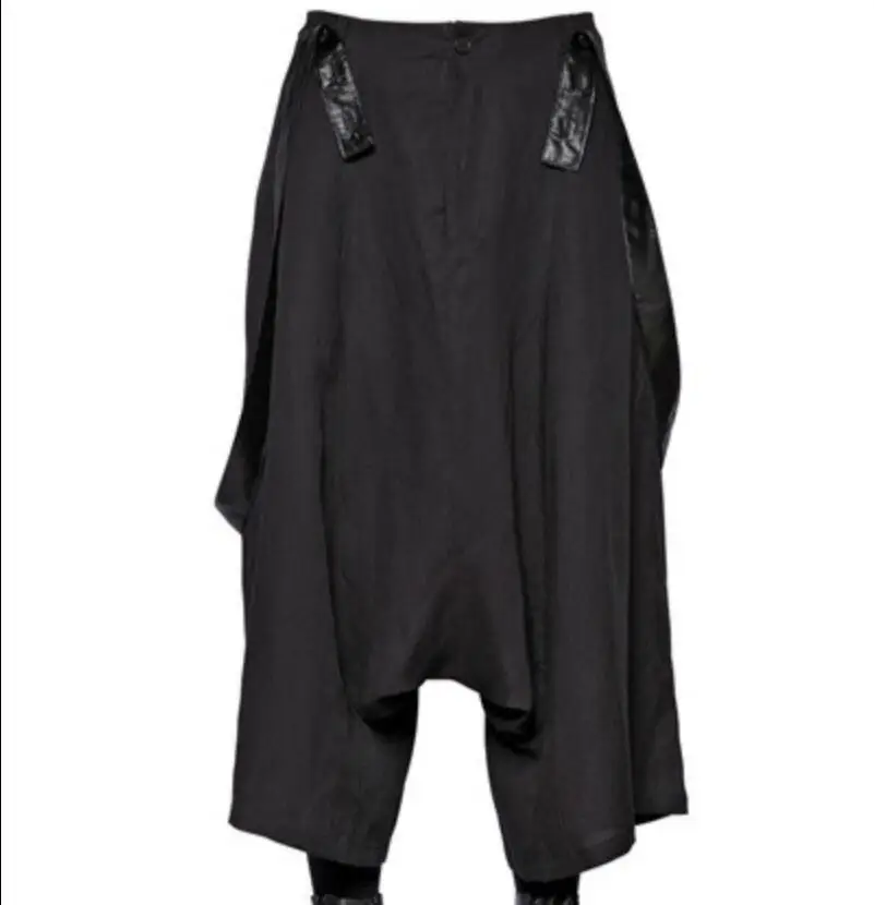 

Новинка весна-осень мужские Индивидуальные Модные свободные мешковатые брюки большого размера низкого качества 8 точек широкие брюки