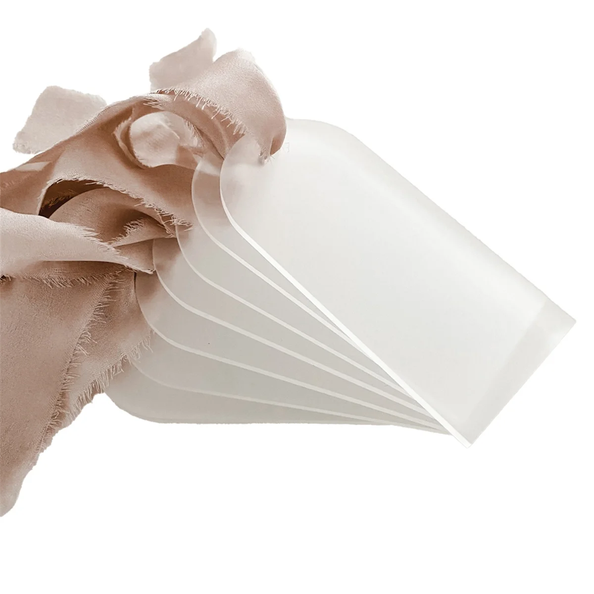 100 шт. матовая акриловая свадебная пустая карточка с прозрачной аркой подарочная