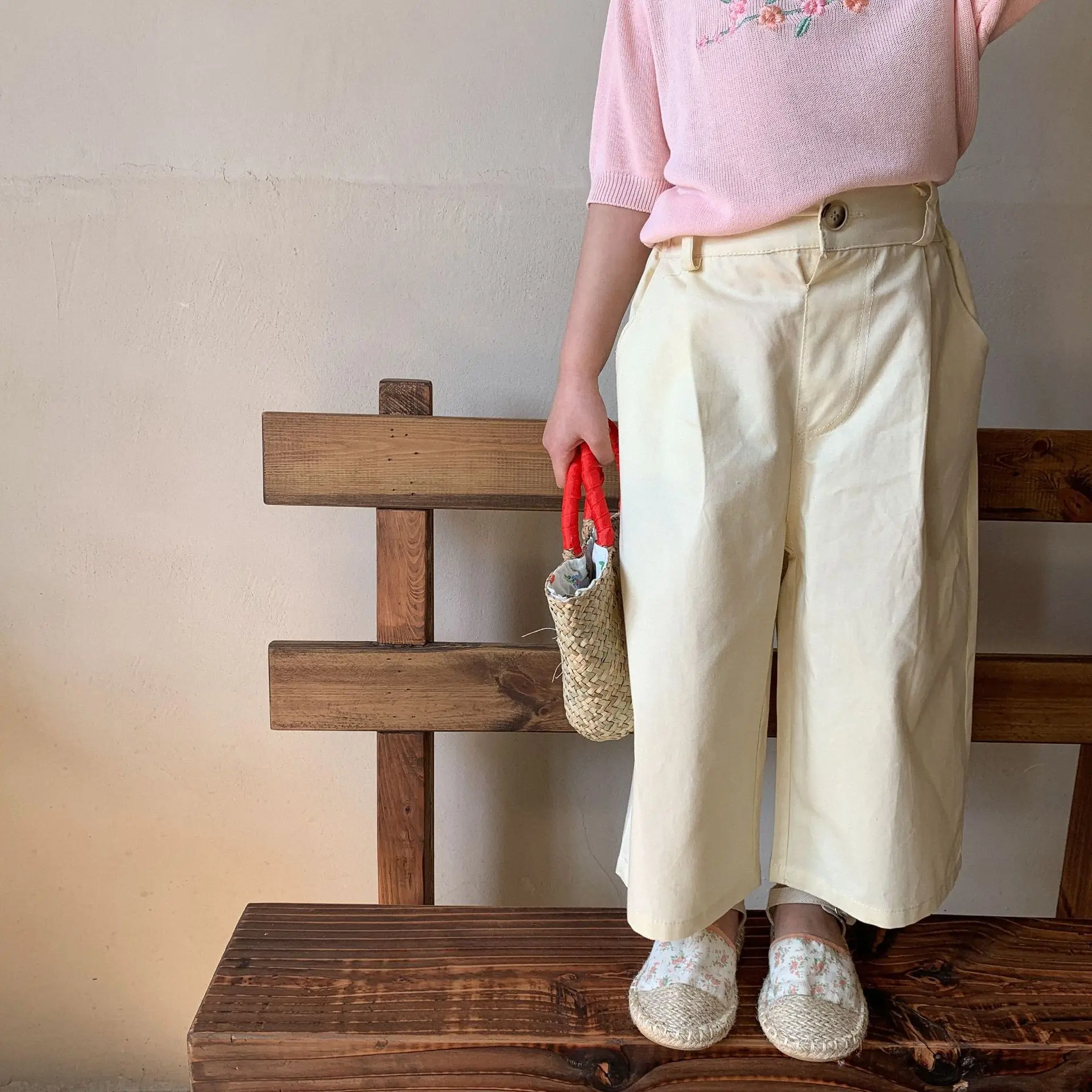 

2023 Spring Summer Kids Pants Children's Clothing Baby Girl Straight Trousers Toddler Boys Fashion Loose Cotton Casual Pant
