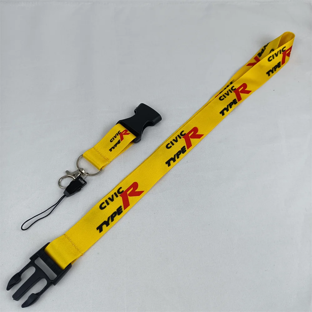 

Автомобильный брелок на шею, длинный шнурок для ключей, желтый для Honda Civic Type R Fit Crv City Jazz Accord, автомобильные аксессуары для мужчин, гаджеты