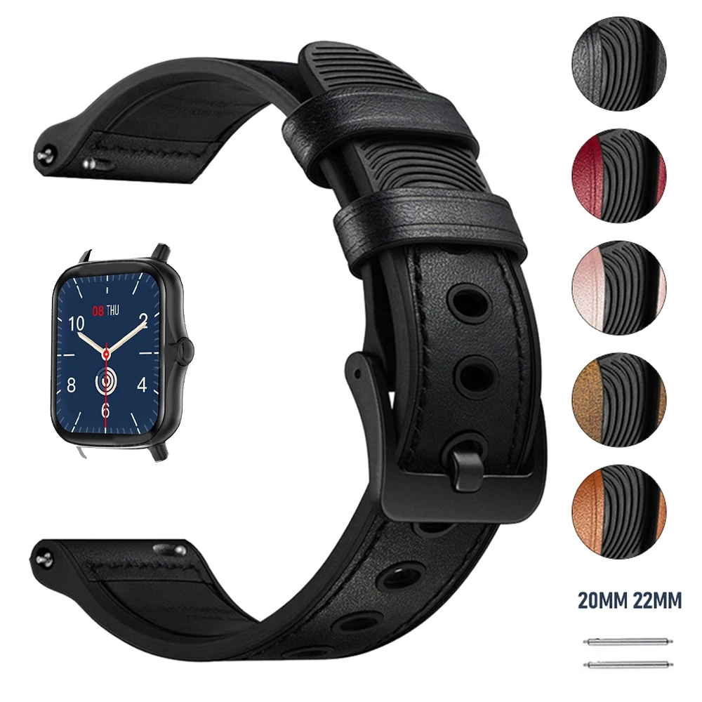 

Strap for COLMI P8 Plus P9/P10/P12 Watch Replacement Band for COLMI V31 V23 Pro Quick Release Silicone Leather Watchband Belt