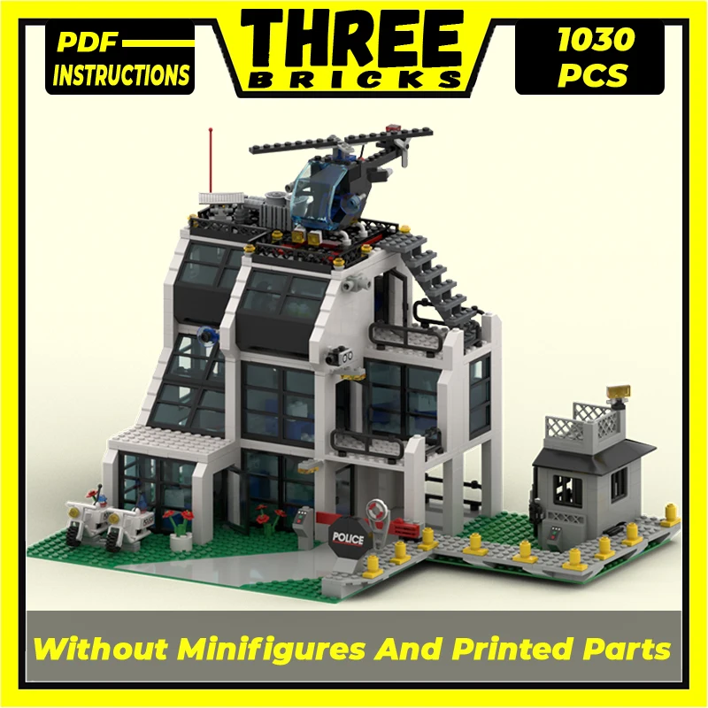 

Конструктор Moc модульный, полицейский участок, сборка «сделай сам», игрушки для детей, подарок на праздник