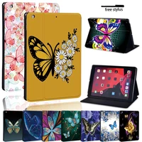 for ipad 9th 8th 7th 10 2 cover ipad 5th 6thair 234 mini 2 3 4 5pro 11air 5 leather butterfly pattern tablet case funda