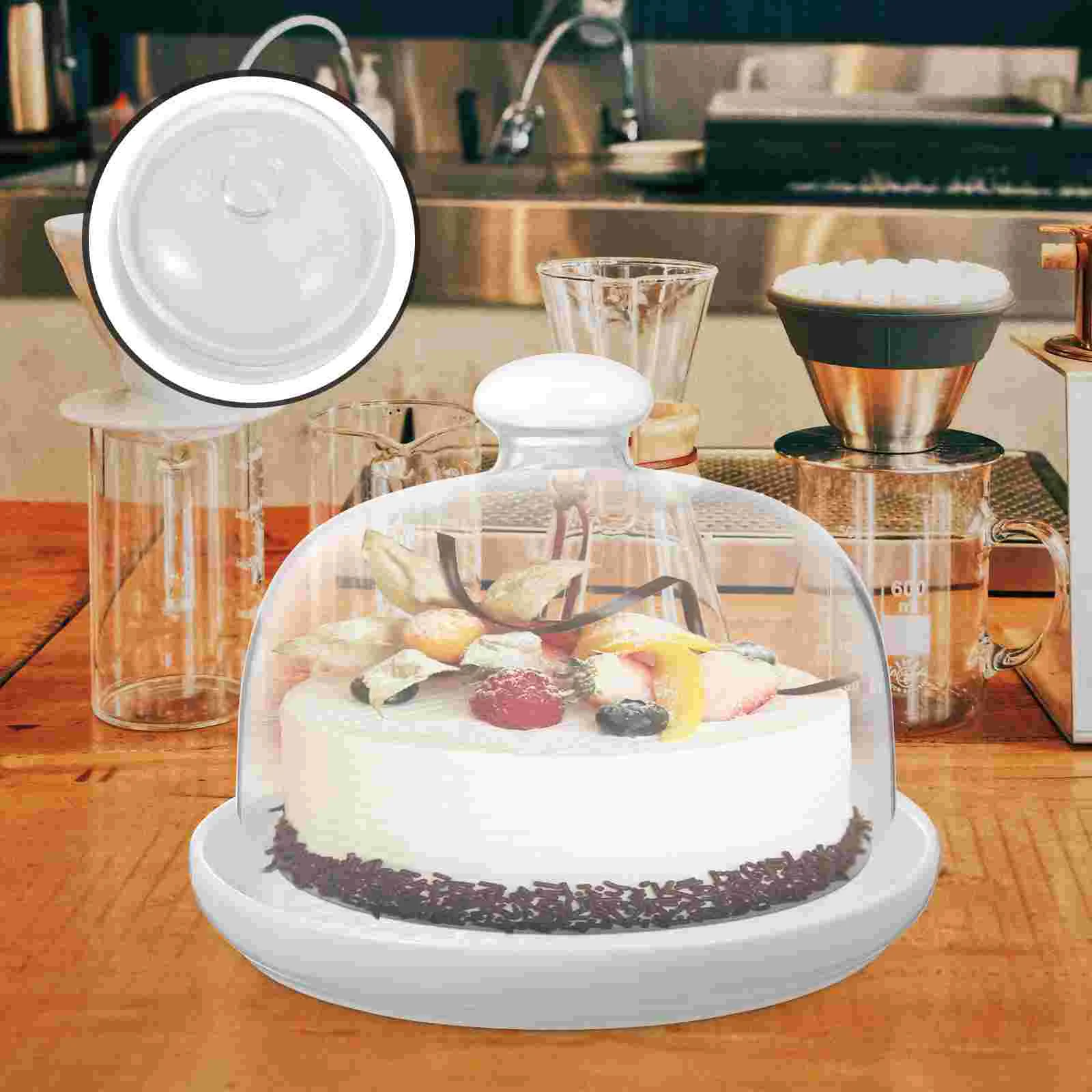 

Cake Dome Stand Plate Cover Lid Tray Dessert Display Ceramic Serving Holder Cloche Platter Cupcake Server Round Covered Carrier