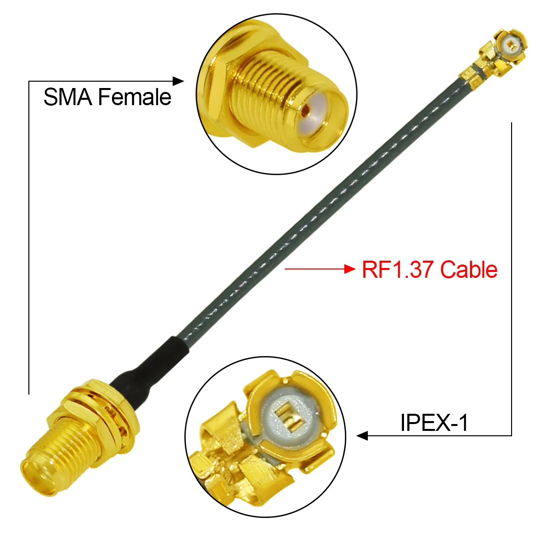 

DexMRtiC SMA Cable перемычка U.FL 1.37 мм