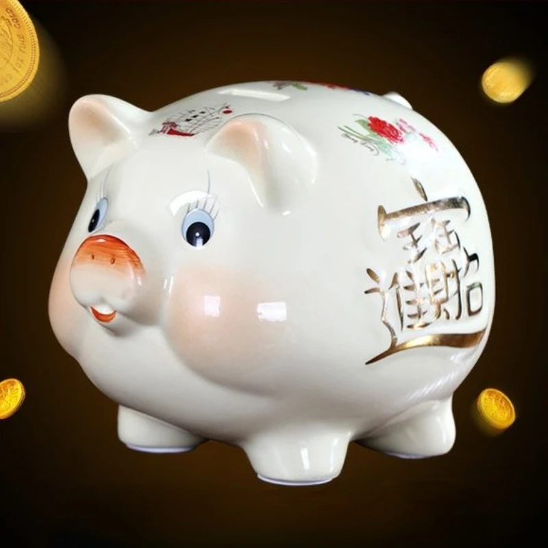 

Роскошные коробочки для монет, свинка, Копилка, экономия, гостиная, керамический танка для хранения, милый орнамент, подарок для Papper, деньги, дом