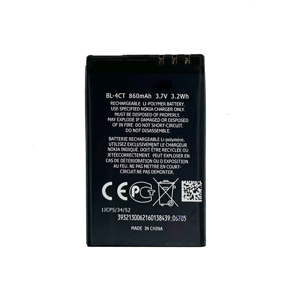 BL-4CT аккумулятор для телефона NOKIA BL 4CT 5310 6700S X3 X3-00 7230 7310C 5630 2720 2720A 7210C 6600F 860 мАч