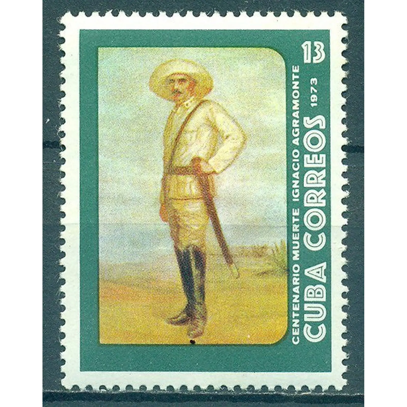 Почтовые марки Kyбa 1973г. &quot100 летие со дня смерти генерал майора Игнасио