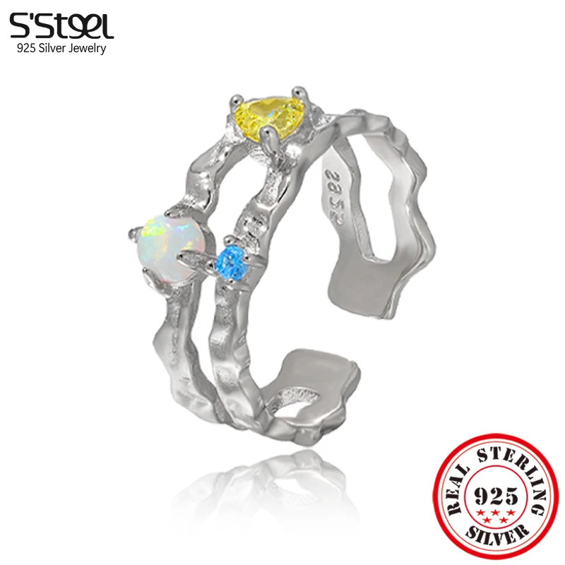 

Женское кольцо из серебра 925 пробы с опалом