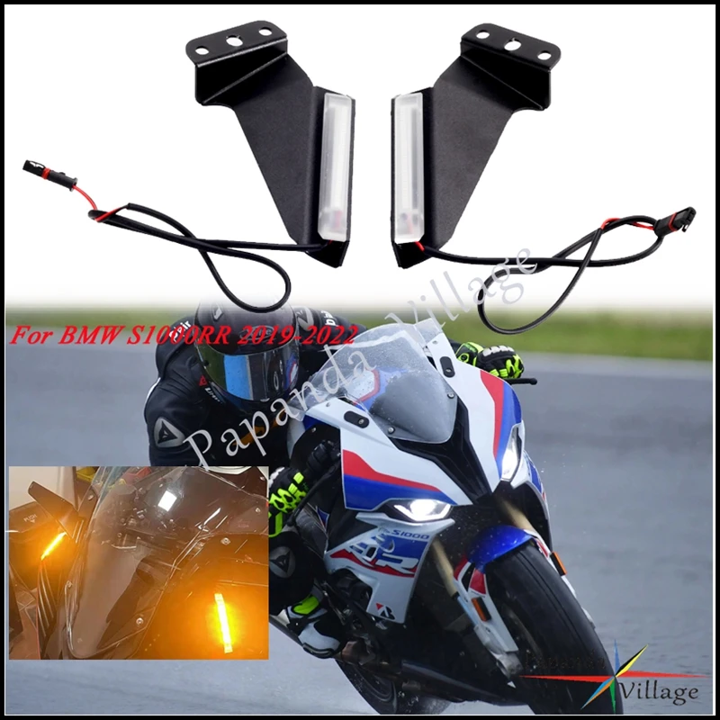 Motorcycle LED Turn Signal Light For BMW S1000RR 2019 2020 2021 2022 Front Amber Turn Signal Indicator Blinker Lamp Accessories