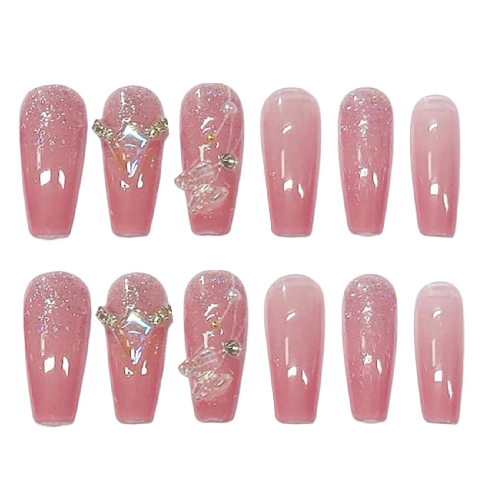 

Стразы декорированные накладные ногти Супер Прочные и никогда не разделяемые искусственные ногти для обучения Нейл-арту новичкам