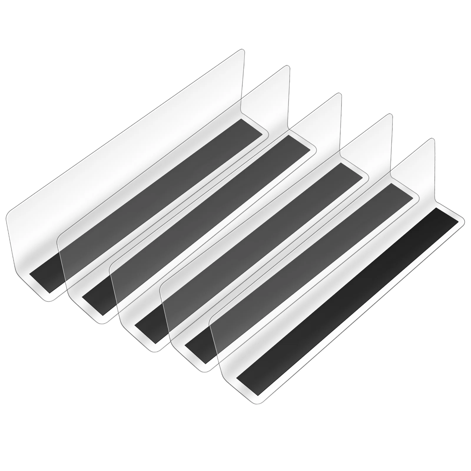 

5pcs L-Shaped Plastic Magnetic Shelf Organizer Shelf Dividers Shelf Separator for Shop Store Supermarket