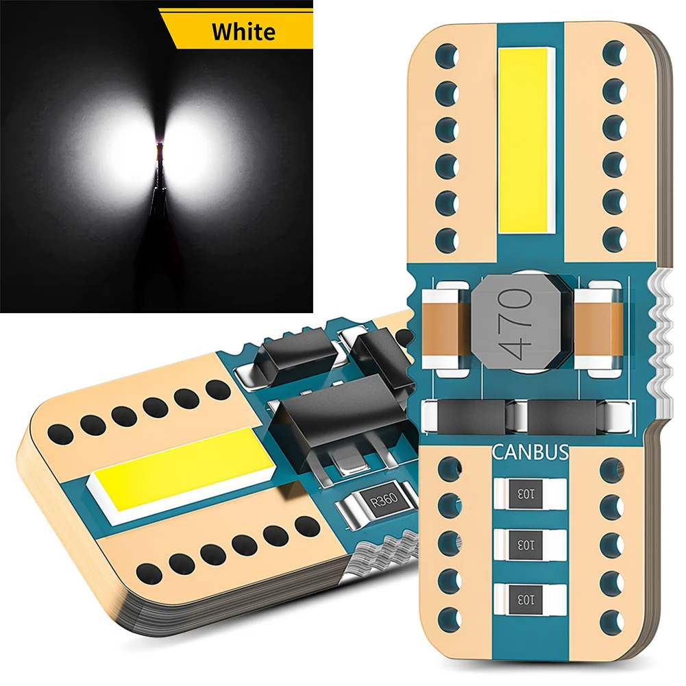 

2PCS T10 LED Bulb W5W Canbus 168 T10 7020 2SMD Car LED Clearance Light12V White Width Indicator Lamp Reading Lamp ,carriage Lamp