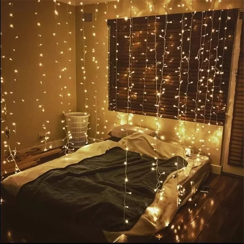 

New 3m LED Curtain String Light Garland Wedding Party Decorations Table Bachelorette Party Birthday Ramadan Home Festoon Backgro