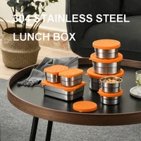 stainless steel lunch box for men kids japanese style bento box for school portable sealed food storage salad snack container