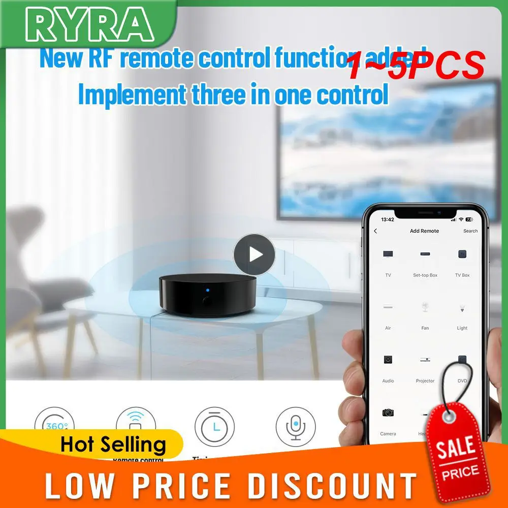 

1~5PCS Tuya Universal WiFi IR Remote Controller, Smartlife APP Remote Control Smart Home Automation Work for Home,Alexa