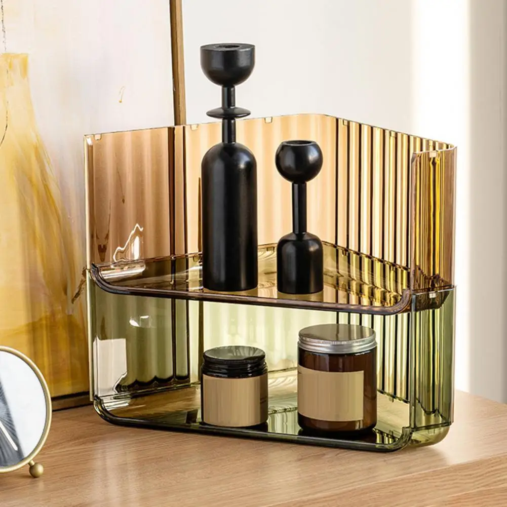 

Comfortable Touch Multicolors Space-saving Circular Bead Design Cosmetic Organizer Cosmetic Box Bathroom Supply