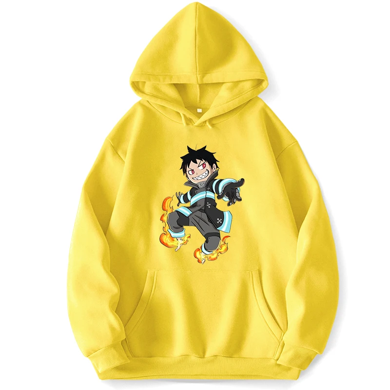 Shinra Kusakabe Fire Force  Anime Manga Sweatshirts Men Hoodie Hoodies Trapstar Pullovers Jumper Hooded Pocket Autumn