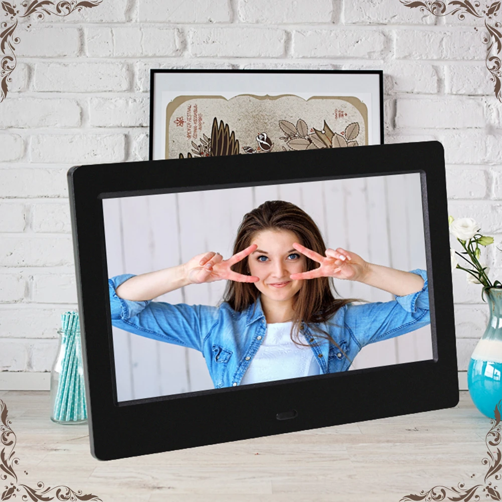 

7 Inch LED Film Player Digital Photo Frame Electronic Album Picture Music Video Support Multiple Languages Clock/Calendar Player