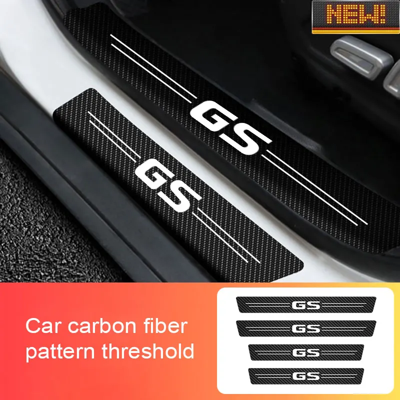 

4 шт. Автомобильная устойчивая к царапинам наклейка автомобильная дверь из углеродного волокна пороговое полоса наклейка для Lexus GS Логотип ...