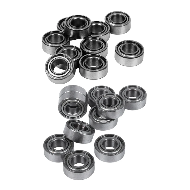 

20Pcs Miniature Sealed Metal Shielded Metric Radial Ball Bearing MR105 ZZ - 10Pcs 5X10X4MM & 10Pcs 5X11X 4MM