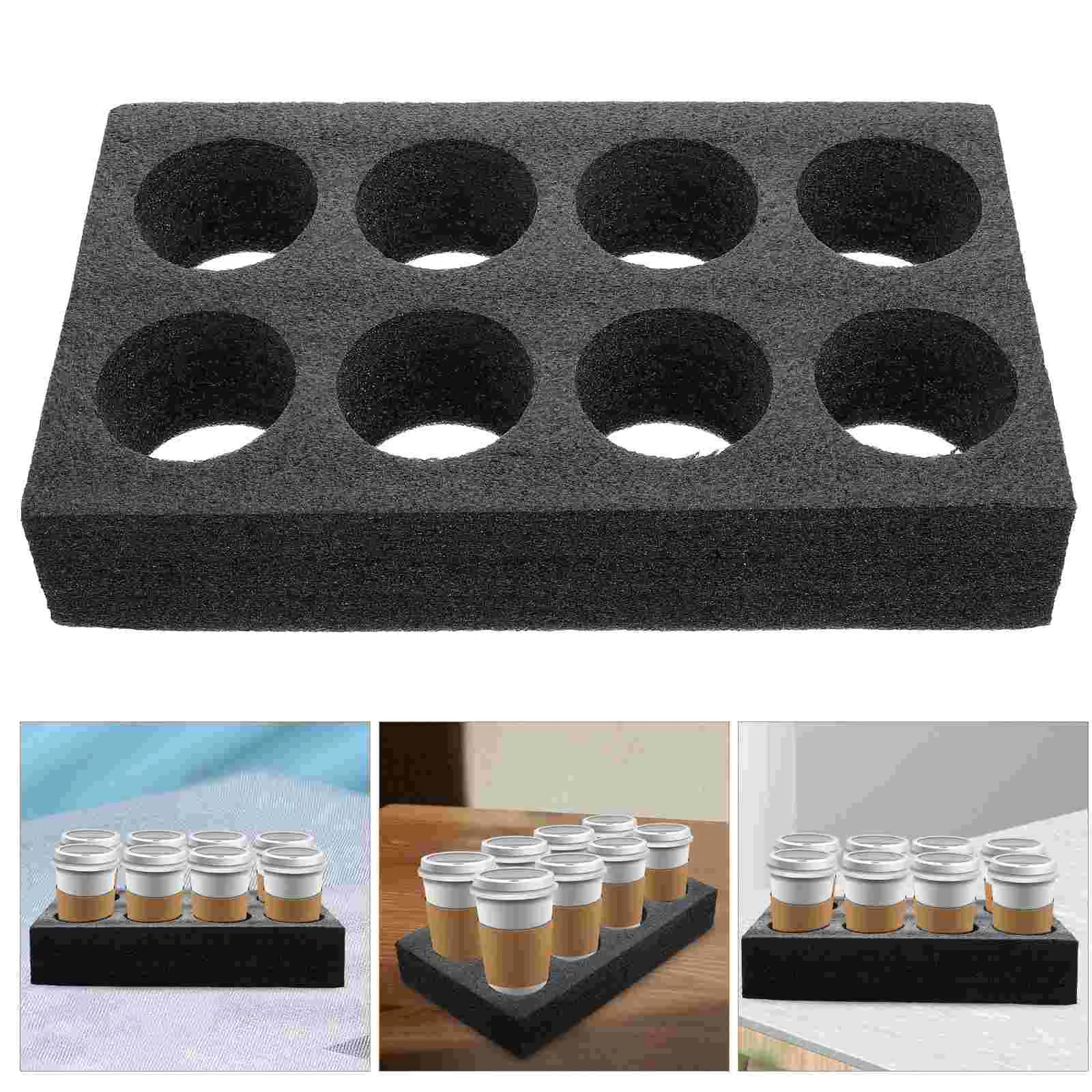 

Cup Carrier Holder Drink Tray Coffee Takeout Trays Disposable Beverage Delivery Holders Foam Out Take Packing Go Carriers Carry