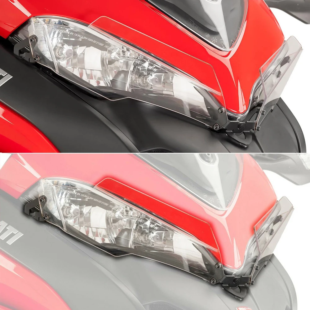 

New Motorcycle Accessories Grille Headlight Protector Guard Lense Cover Fit For DucatI Multistrada 950 S 1200 S 1260S Acrylic