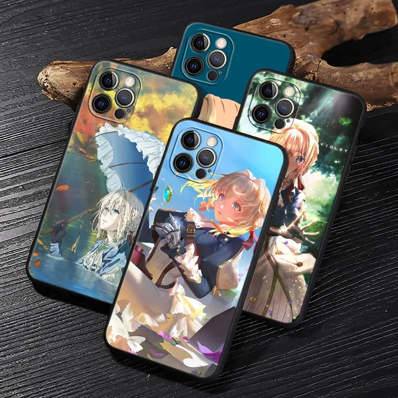 

Violet Evergarden Girl Anime Funda For iphone 14 Case For iPhone 11 12 13 Mini 14 Pro Max XS X XR 7 8 Plus 6S SE Case Soft Cover