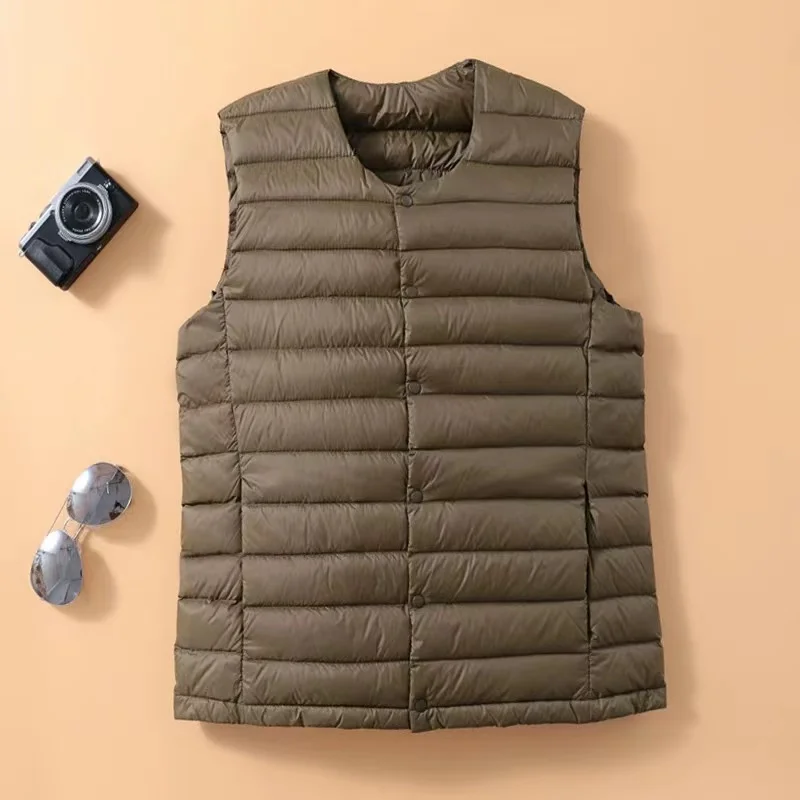 Man Portable 90% White Duck Down Vest Coat Ultra Light Sleeveless Jackets New Autumn Winter Fashion Puffer Waistcoat for Men