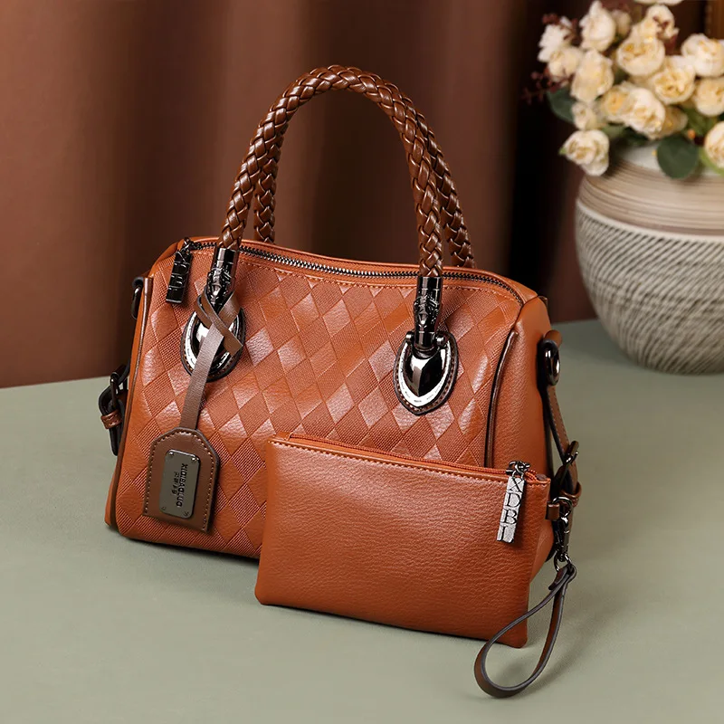 Тканая женская сумка с кошельком 2024 винтажная европейская и американская