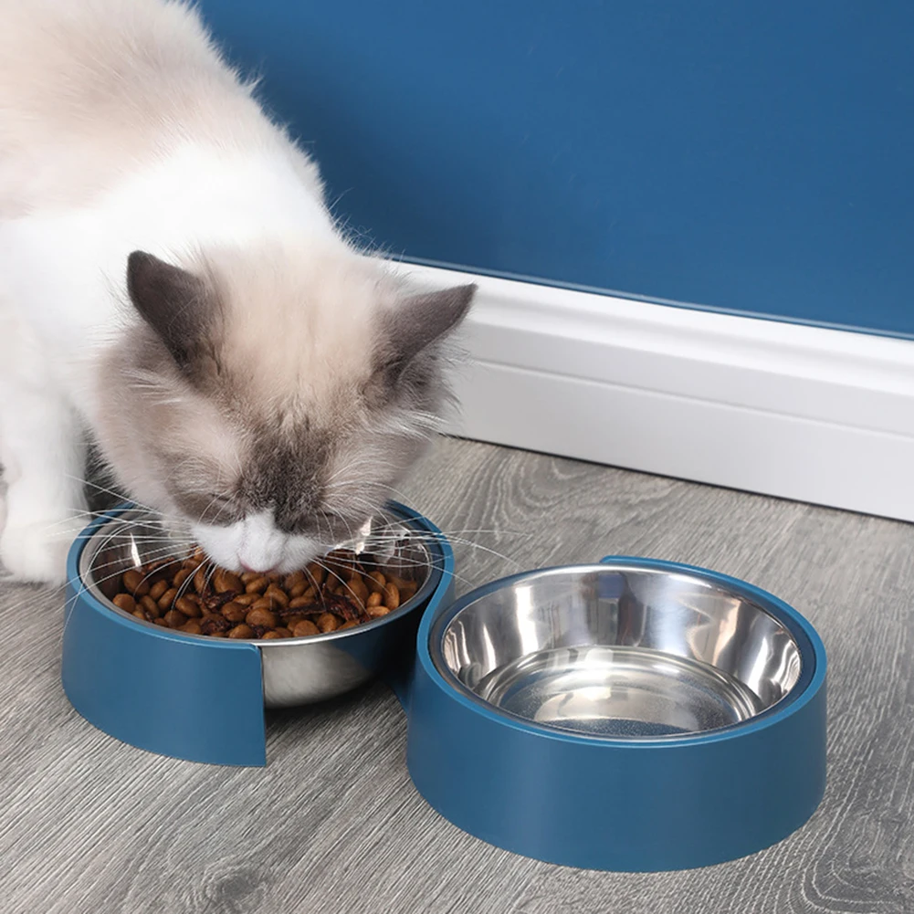 

S-образная миска, кормушка для кошек, аксессуары для домашних животных, из нержавеющей стали