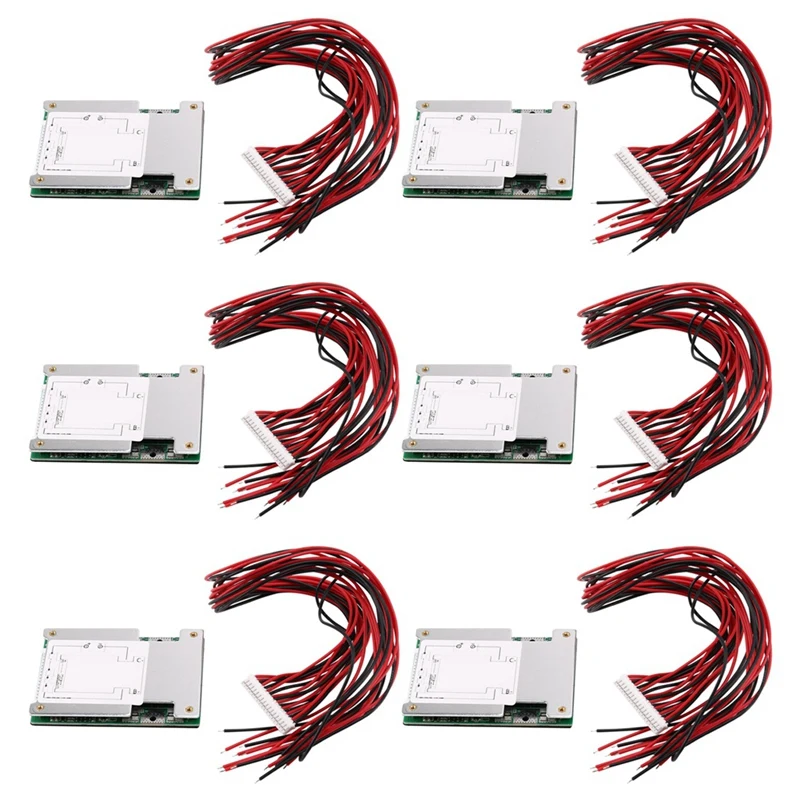 

6X 16S 48V 30A Lifepo4 Защитная плата аккумулятора BMS PCB с балансировкой для электронного велосипеда Escooter