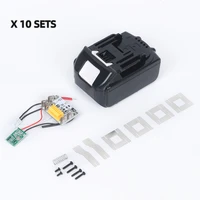10 sets new 18v 6000mah battery parts with pcb for makita 18v lxt power tools battery bl1830b bl1840b bl1850b bl1860b