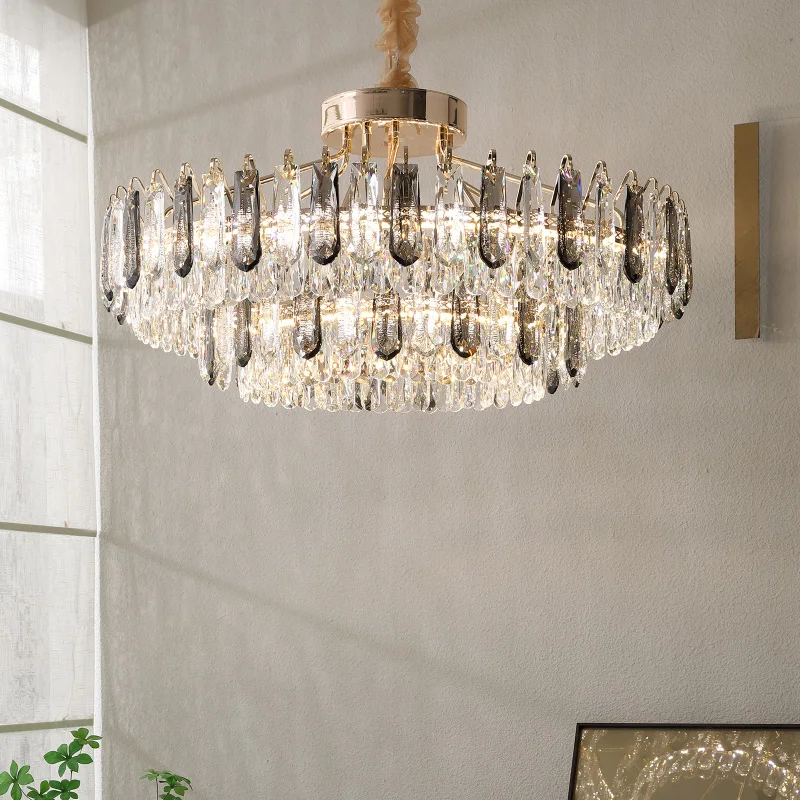 

Living Room Crystal Chandelier Light Luxury Post-Modern Simple Atmosphere Dining Room Chandelier Bedroom Room Chandelier 2023