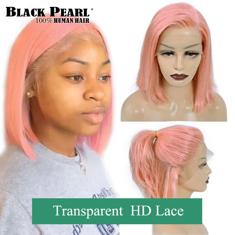 Ed Human Hair Wigs Pink Wig Dark Root 613 Blond Lace Wig