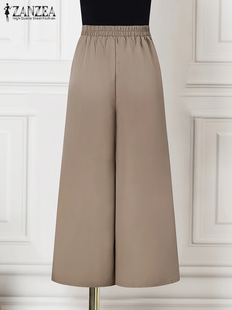 Лето 2024 ZANZEA повседневный костюм брюки женские широкие капри элегантные