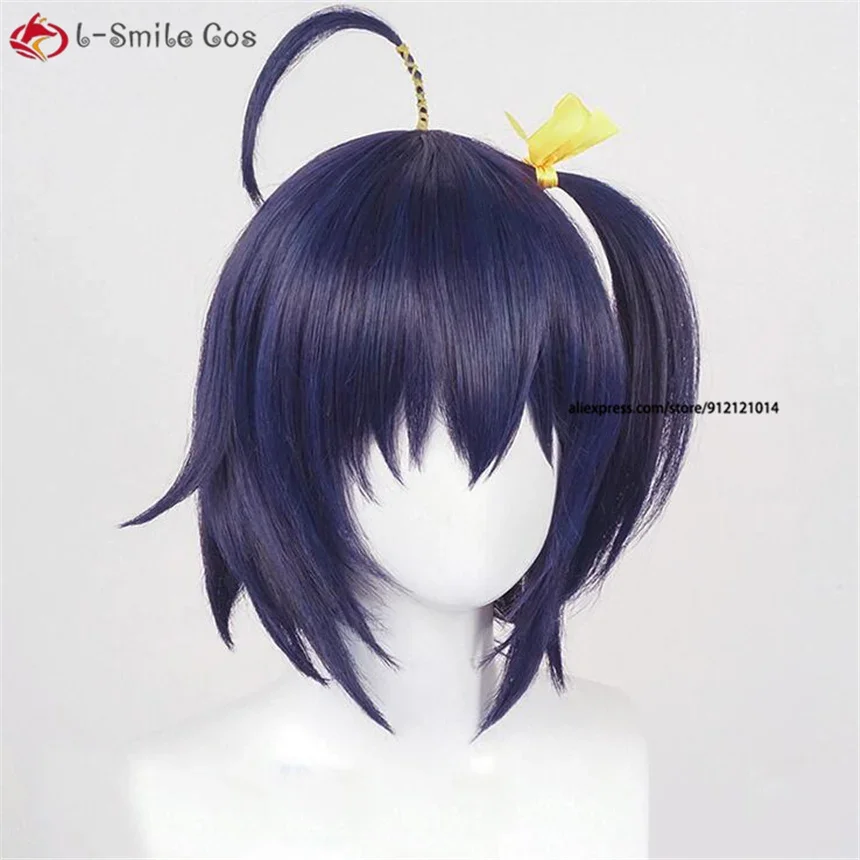 Парик для косплея Anime Love Chunibyo &amp Other Delusions Takanashi Rikka фиолетовый черный термостойкие